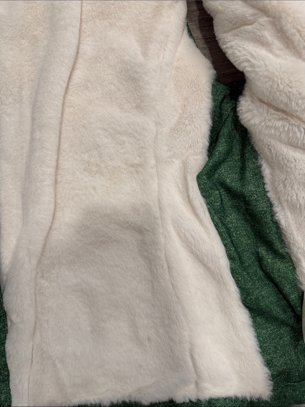Green tea Green Quilted Hooded Puffer Vest with removable Faux Fur Trim sz m - Picture 5 of 6